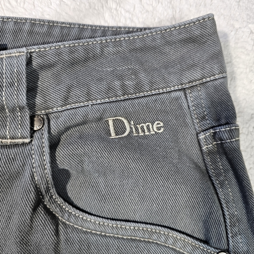 DIME - Baggy Denim Pants Dark Gray Size 30. - Picture 3 of 10